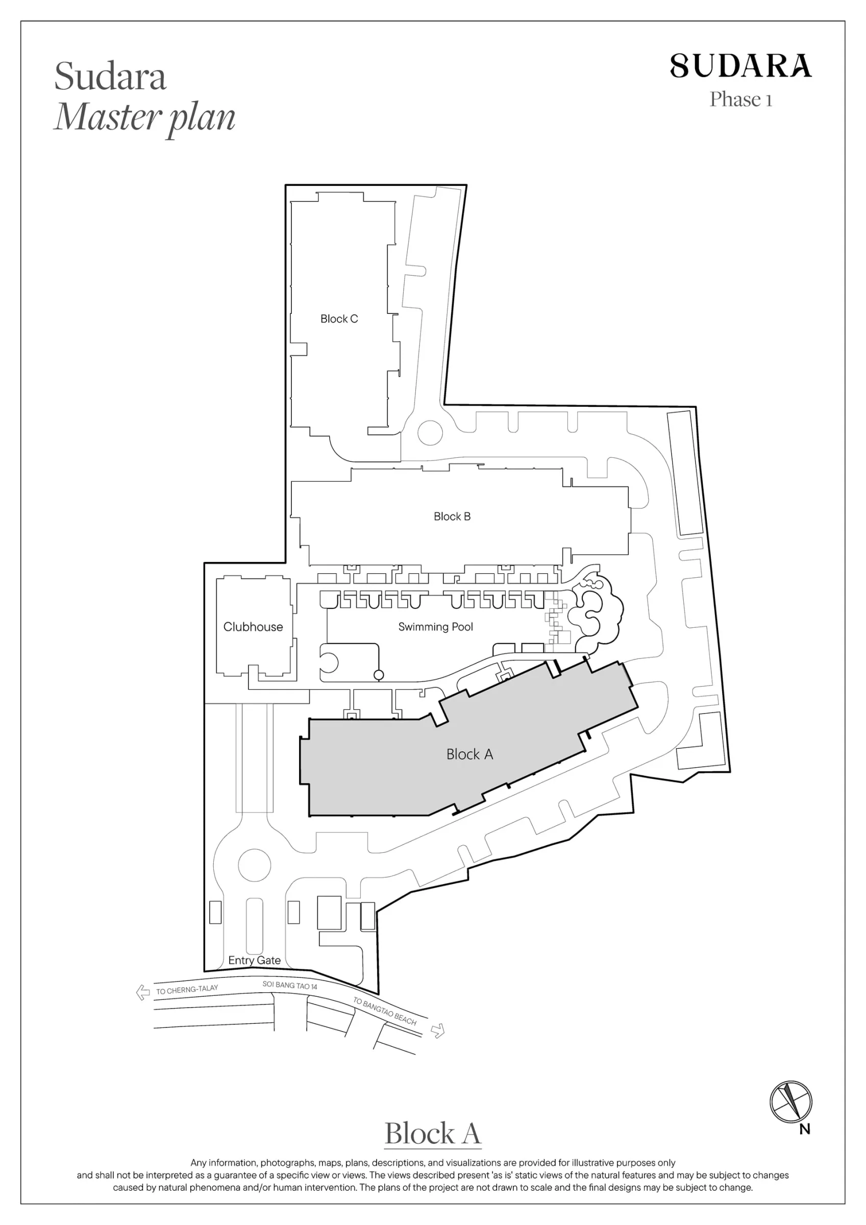 Sudara Residences masterplan showing residential buildings, landscape and shared facilities